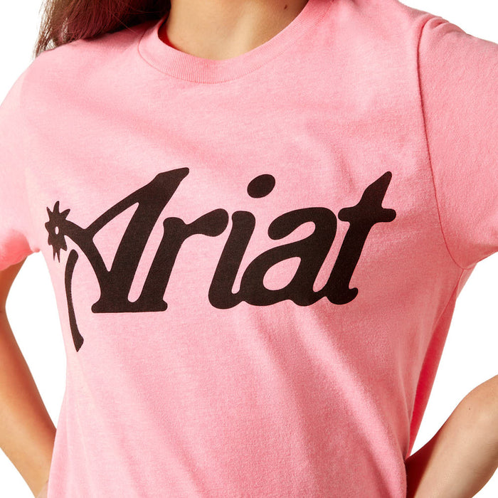 Ariat Girl's Pink Ice Spur Script Tee Shirt