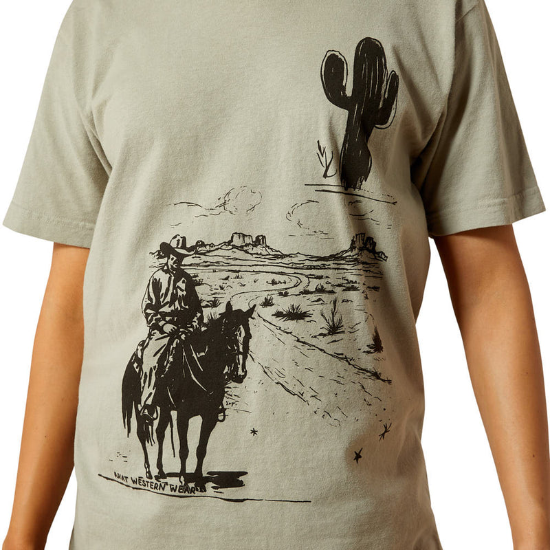 Ariat Women's Sketchy Cowboy Sandstone Tee Shirt