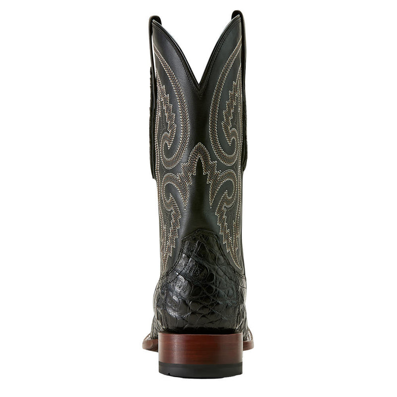 Ariat Men's Classic Callen Matte Black Caiman Vamp 12in Midnight Black Top