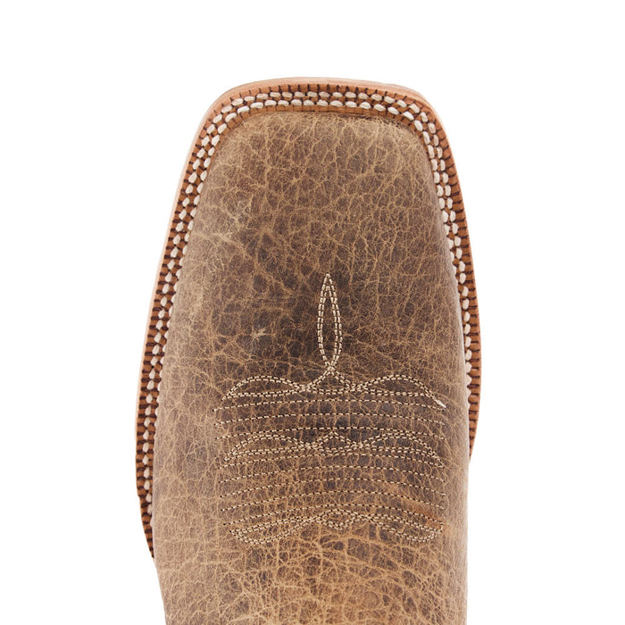 Ariat Men's Gold Point Earth Brown Bison Vamp 12In Royal Blue Top Boot