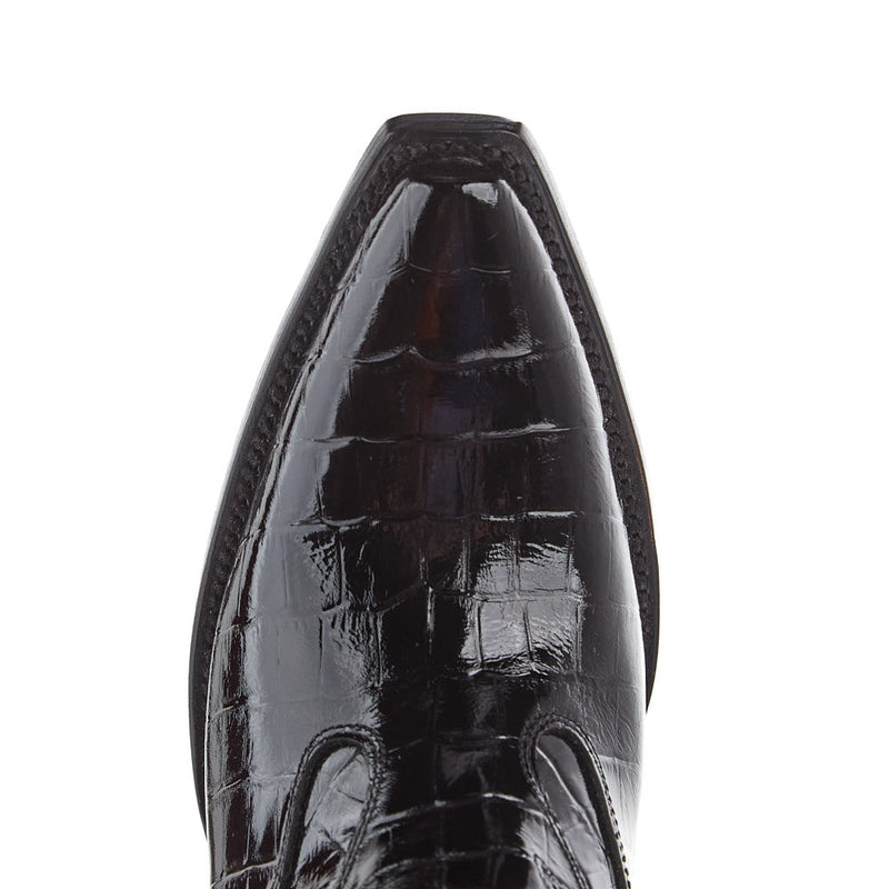 Ariat Women's Jade Black Patent Leather Croc Print Bootie