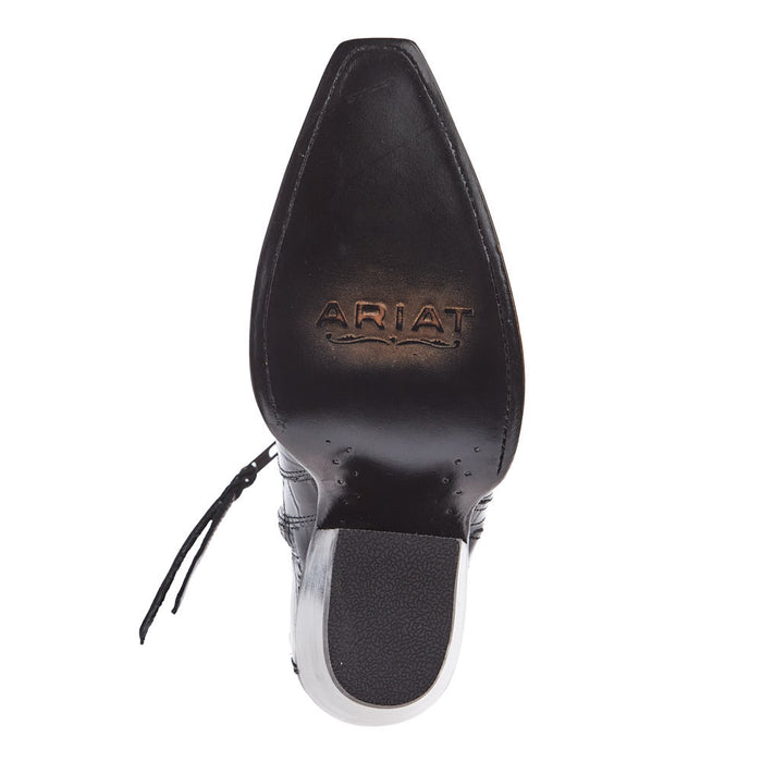 Ariat Women's Jade Black Patent Leather Croc Print Bootie