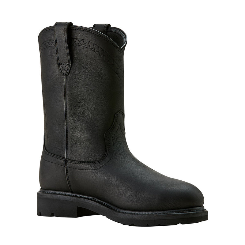Ariat Men's Sierra Waterproof Black 10In Top Round Steel Toe Work Boot