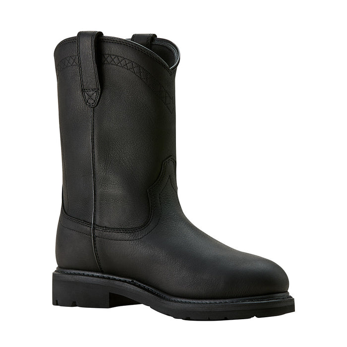 Ariat Men's Sierra Waterproof Black 10In Top Round Steel Toe Work Boot