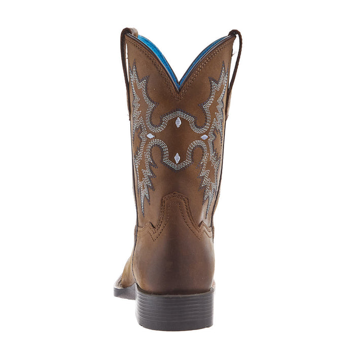 Ariat Youth Tombstone Distressed Brown Square Toe Boot