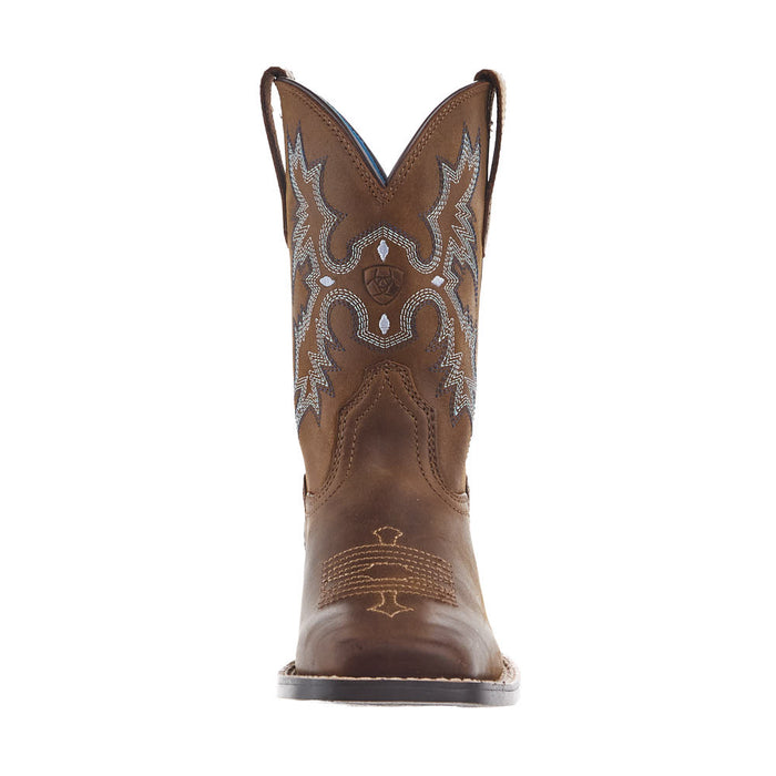 Ariat Youth Tombstone Distressed Brown Square Toe Boot