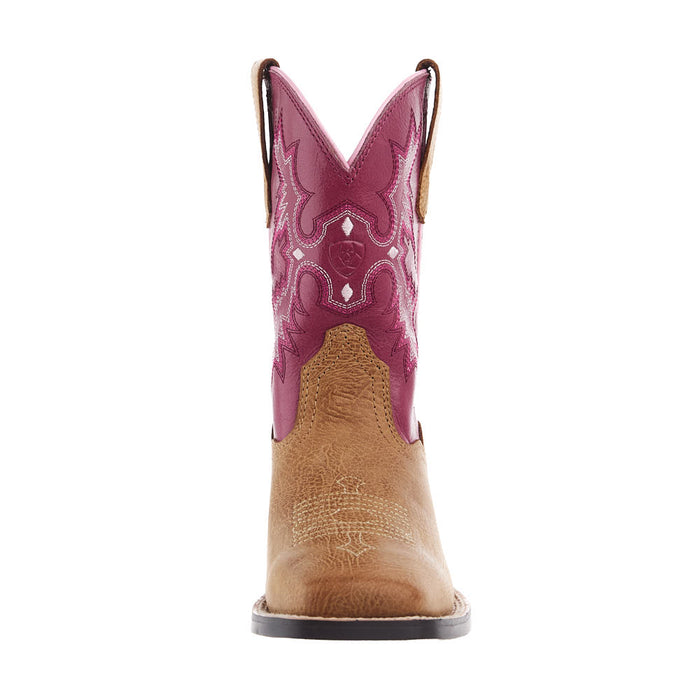 Ariat Youth Tombstone Cottage and Rosebud Square Toe Boot