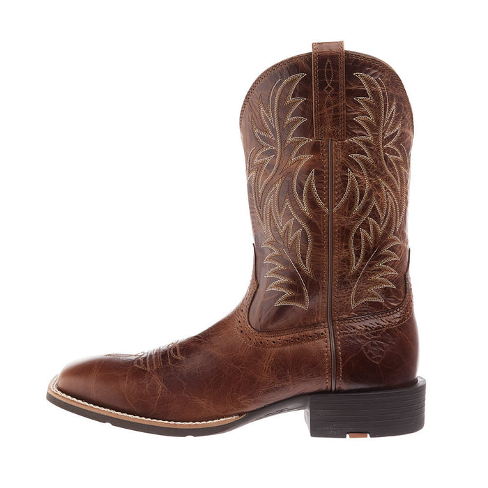 Ariat Men's Sport Dark Tan Vamp with 11in Dark Tan Top