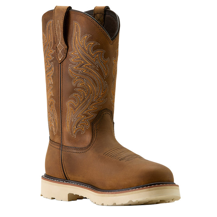 Ariat Men's Activator Argo H2O Distressed Brown 11In Round Soft Toe Work Boot