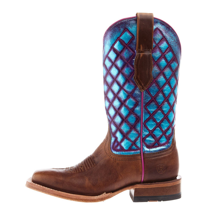 Ariat Women's Frontier Wittman Brown 11In Iridescent Top Boot