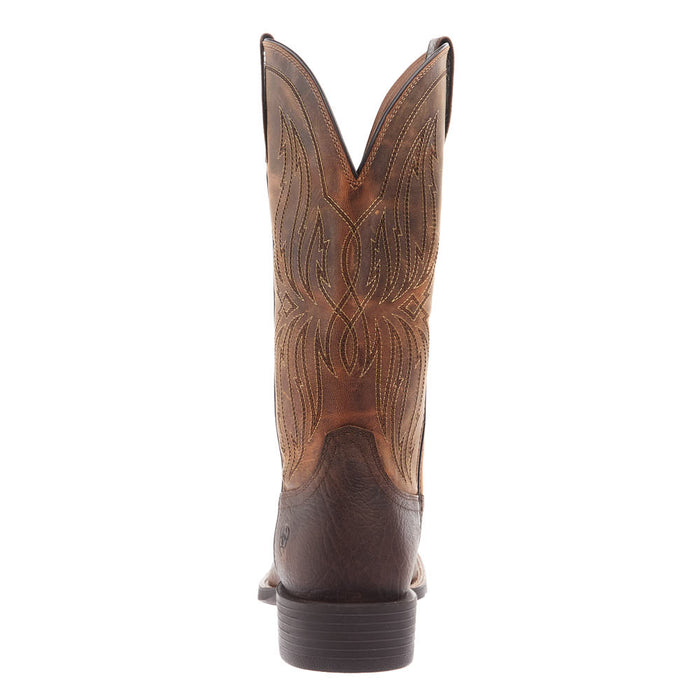 Ariat Men's Sport Rustler Toffee Hippo Print Vamp 13in Rich Oak Top