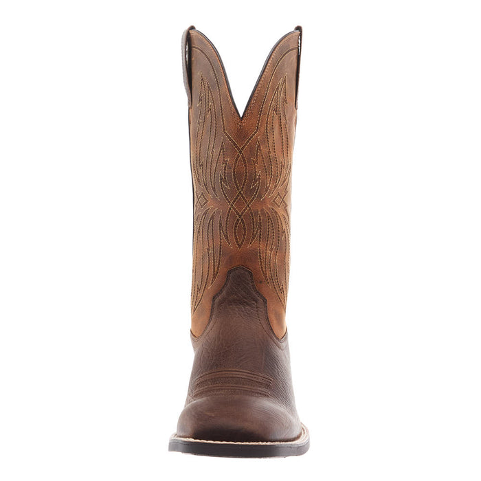 Ariat Men's Sport Rustler Toffee Hippo Print Vamp 13in Rich Oak Top