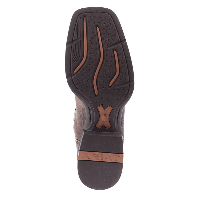 Ariat Men's Sport Rustler Toffee Hippo Print Vamp 13in Rich Oak Top