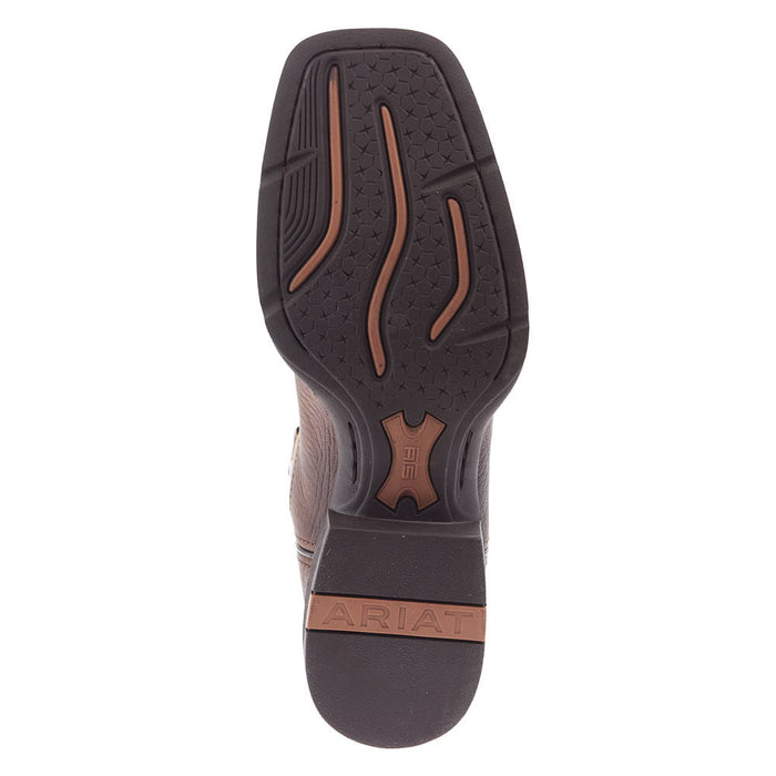 Ariat Men's Sport Rustler Toffee Hippo Print Vamp 13in Rich Oak Top