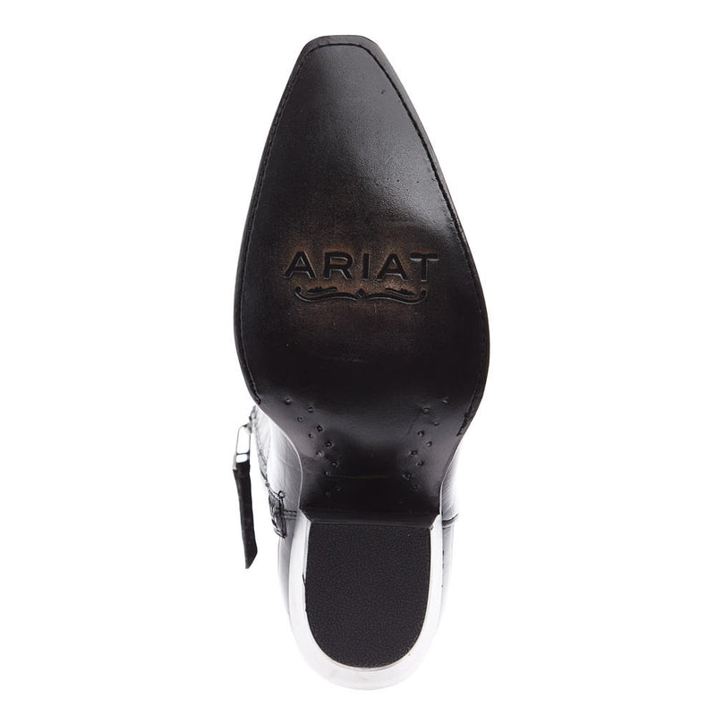 Ariat Women's Casanova Black Patent Leather Crocodile Print Boot