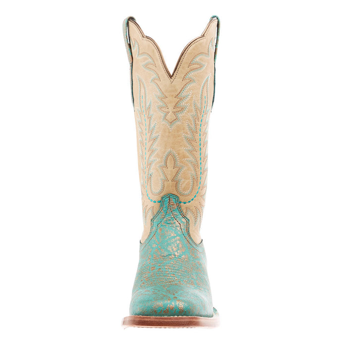 Ariat Womens Frontier Tilly Turquoise 13In Tan Top Boot