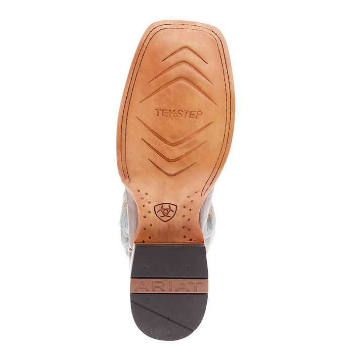 Ariat Men's Wiley Totally Tan Vamp Roaring Turquoise Top Boot