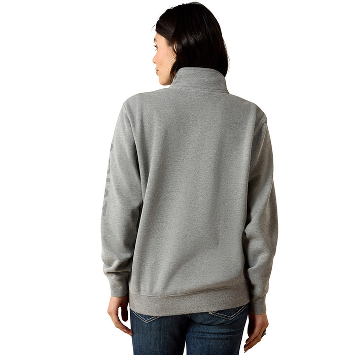 Ariat Women's Grey Logo 1/2 Zip Sweatshirt