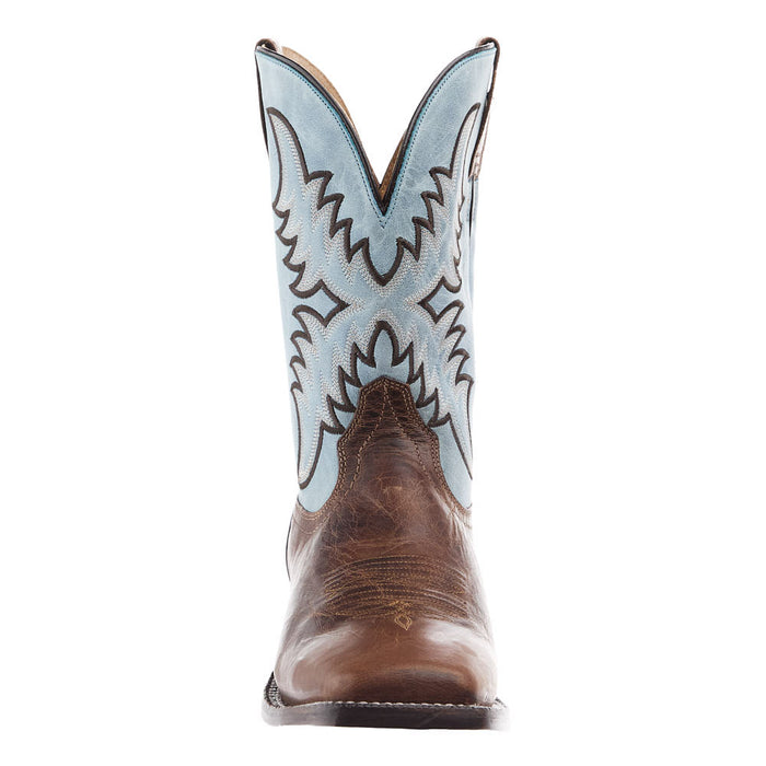 Ariat Men's Cattle Creek Weathered Brown Vamp 11in Baltic Blue Top Boot