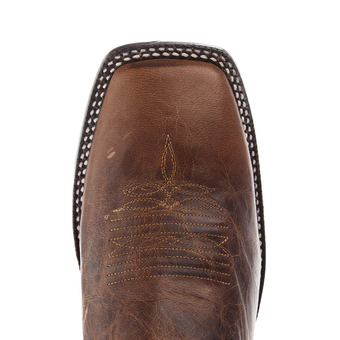 Ariat Men's Cattle Creek Weathered Brown Vamp 11in Baltic Blue Top Boot
