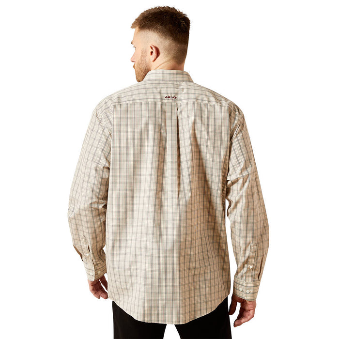 Ariat Men's Wrinkle Free Alam Cream Plaid Shirt