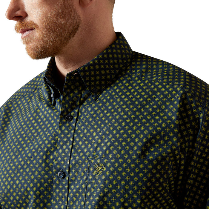 Ariat Men's Waylon Navy Print Shirt