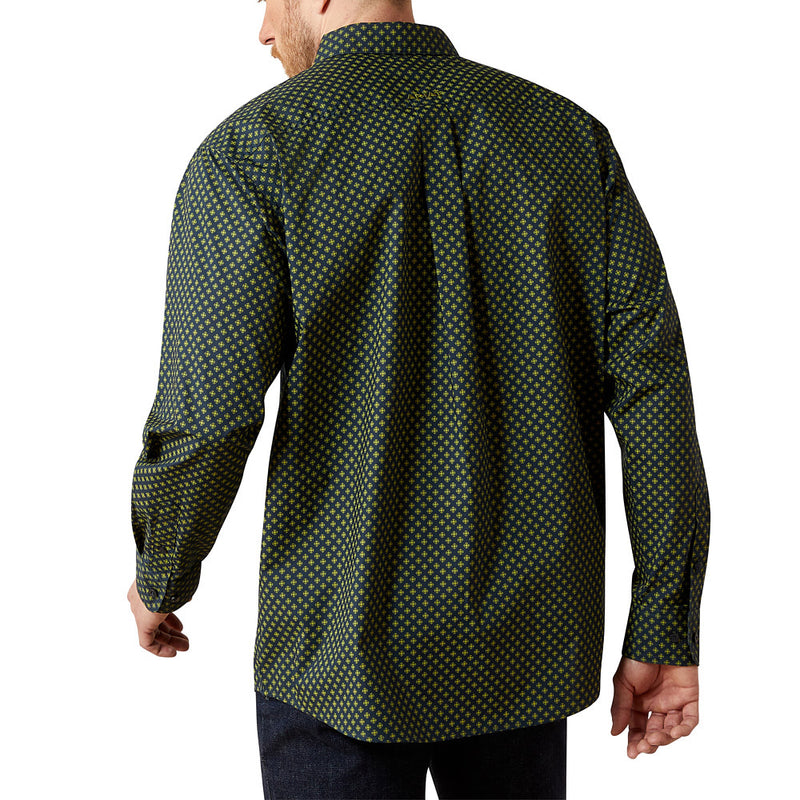 Ariat Men's Waylon Navy Print Shirt