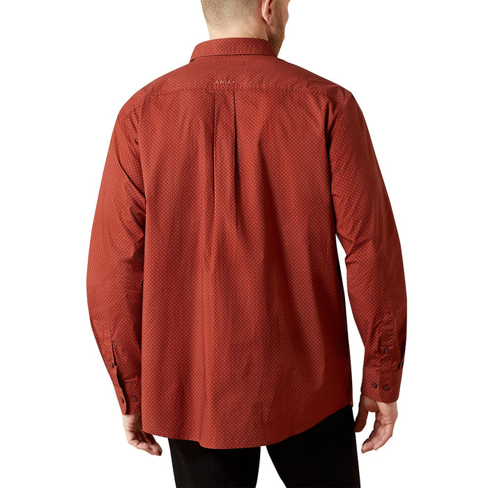 Ariat Men's Dark Red Solid Wren Shirt