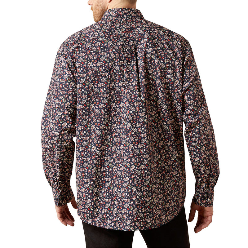 Ariat Men's Navy Paisley Wallace Shirt