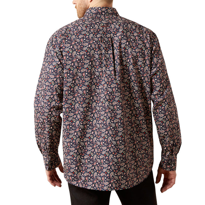 Ariat Men's Navy Paisley Wallace Shirt
