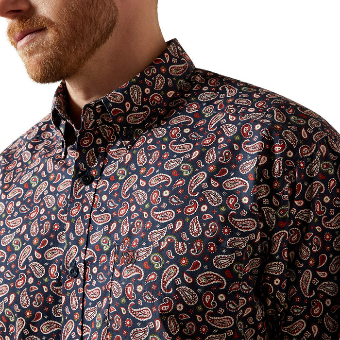 Ariat Men's Navy Paisley Wallace Shirt