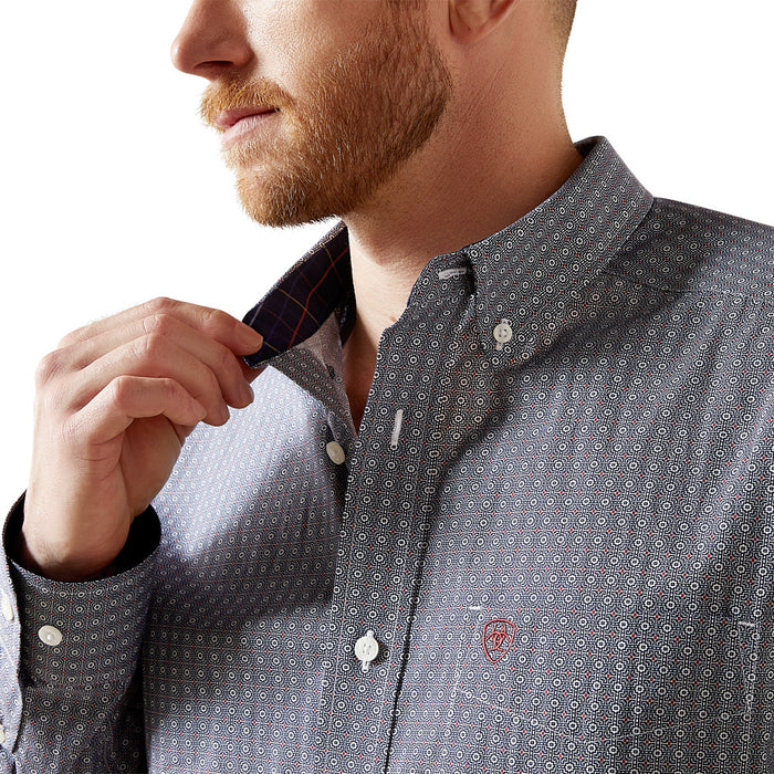 Ariat Men's Wrinkle Free Bowen Navy Shirt, XL Ariat Men's Wrinkle Free Bowen Navy Shirt, XL