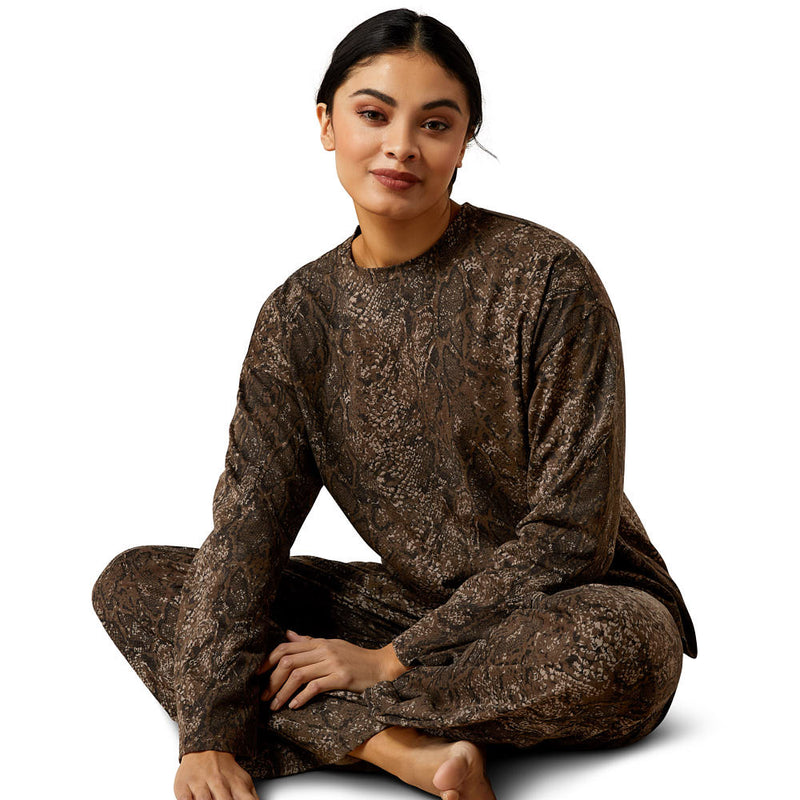 Ariat Women's Desert Snake Print Dreams PJ Set