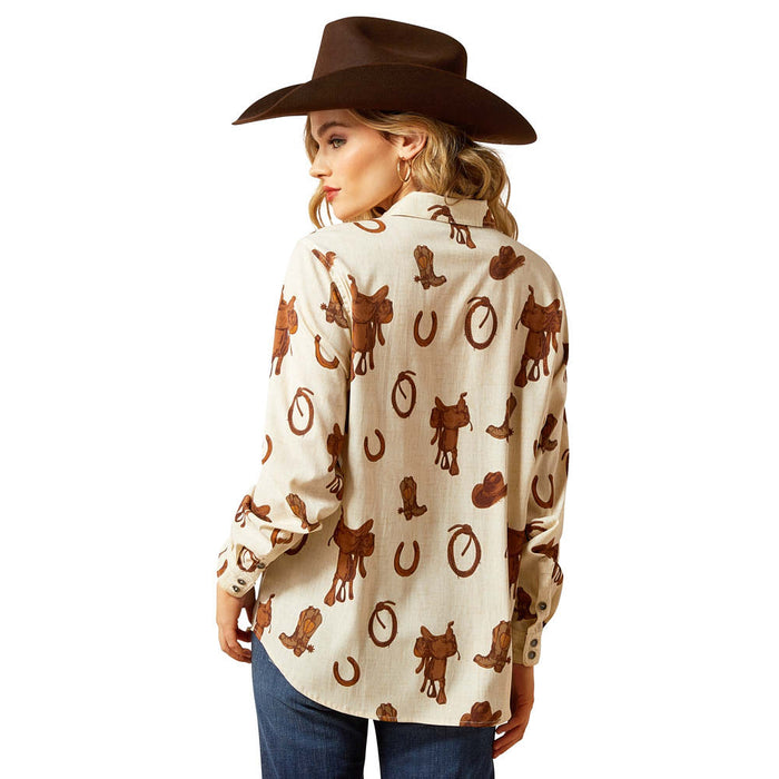 Ariat Women's Rodeo Spur Print Homestyle Shirt