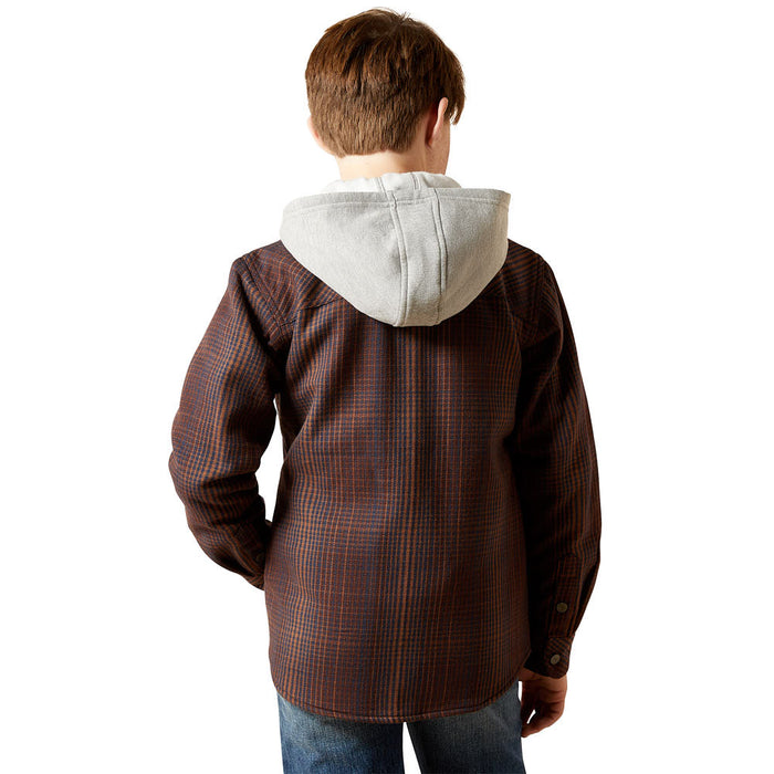 Ariat Boy's Brown Holbrooke Retro Hooded Shirt