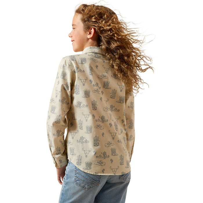 Ariat Girl's Deserted Print Mila Snap Shirt