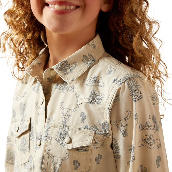 Ariat Girl's Deserted Print Mila Snap Shirt