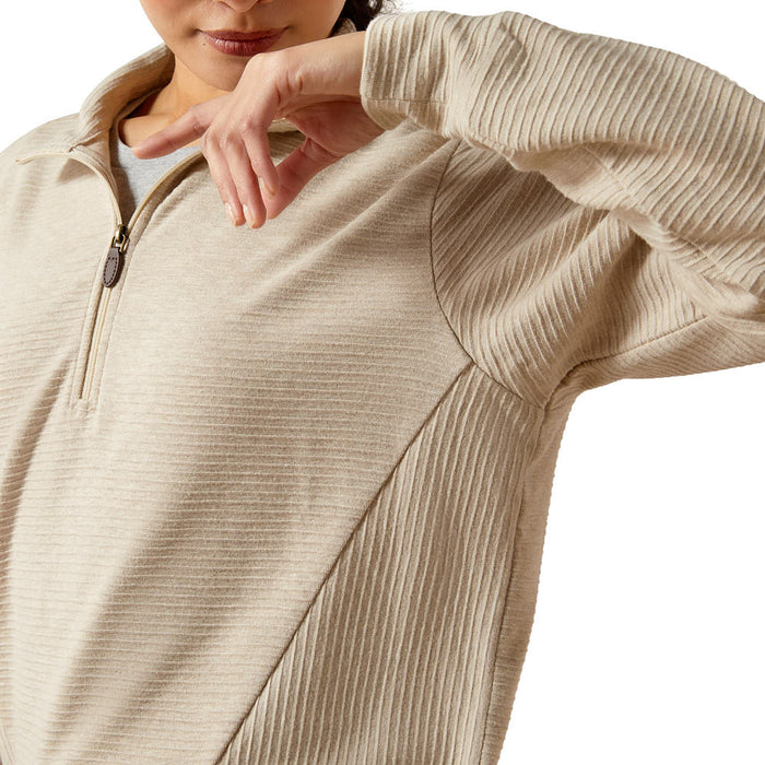 Ariat Women's Oatmeal High Noon 1/2 Zip Pullover