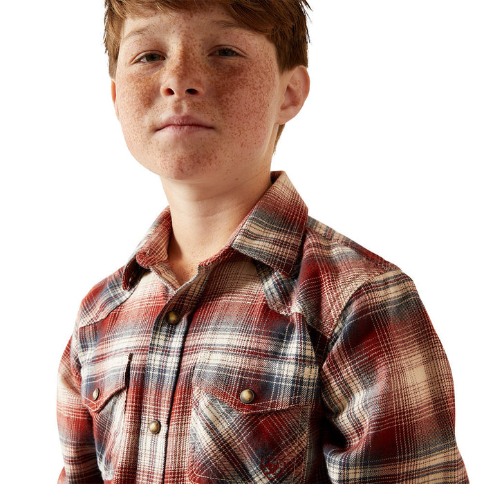 Ariat Boy's Harper Retro Rust Shirt