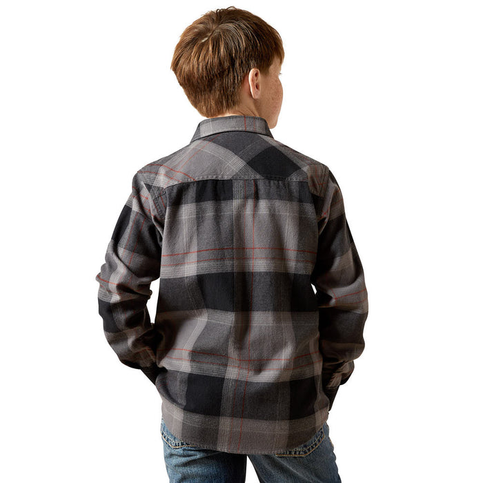 Ariat Boy's Dark Grey Retro Hernandez Shirt