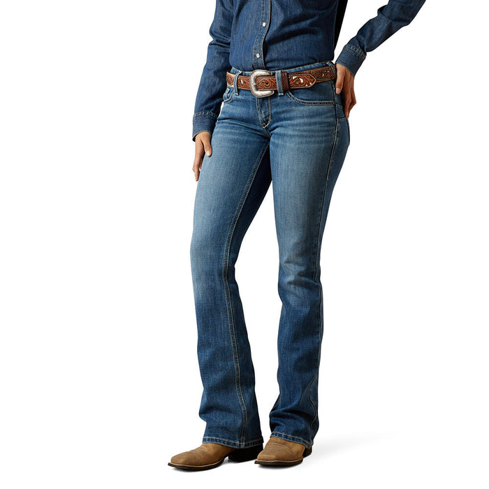 Ariat Women's Aisha Ithica Mid Rise Boot Cut Jeans