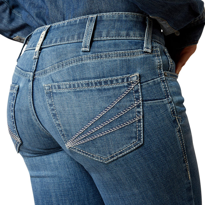 Ariat Women's Aisha Ithica Mid Rise Boot Cut Jeans