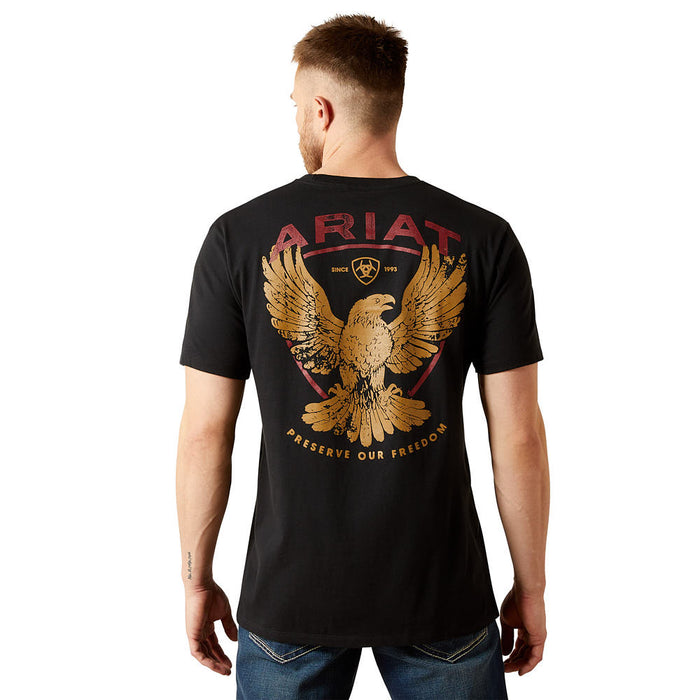 Ariat Men's Rustic Eagle Black Tee Shirt