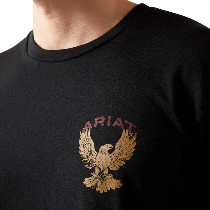 Ariat Men's Rustic Eagle Black Tee Shirt