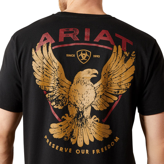 Ariat Men's Rustic Eagle Black Tee Shirt