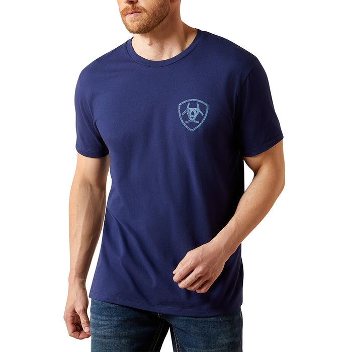 Ariat Men's Medieval Blue New Vertical Tee Shirt