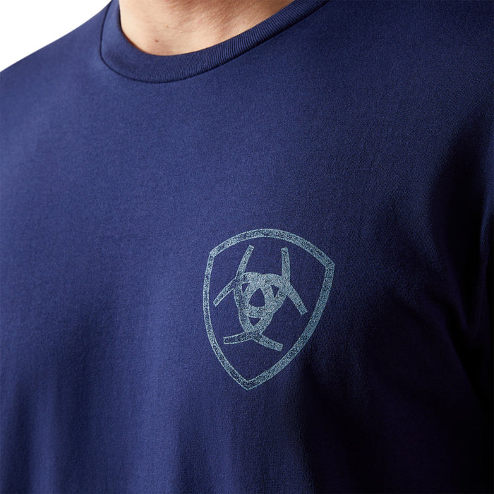 Ariat Men's Medieval Blue New Vertical Tee Shirt