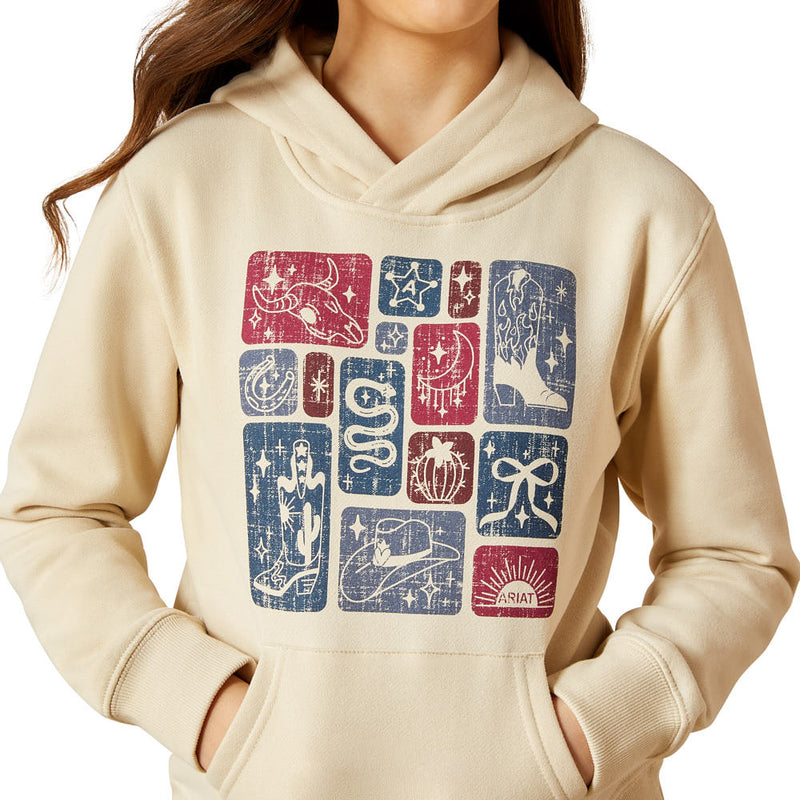 Ariat Girl's Western Blocks Hoodie