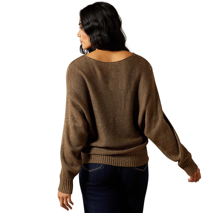 Ariat Women's Goldie Glitter Chocolate Chip Sweater