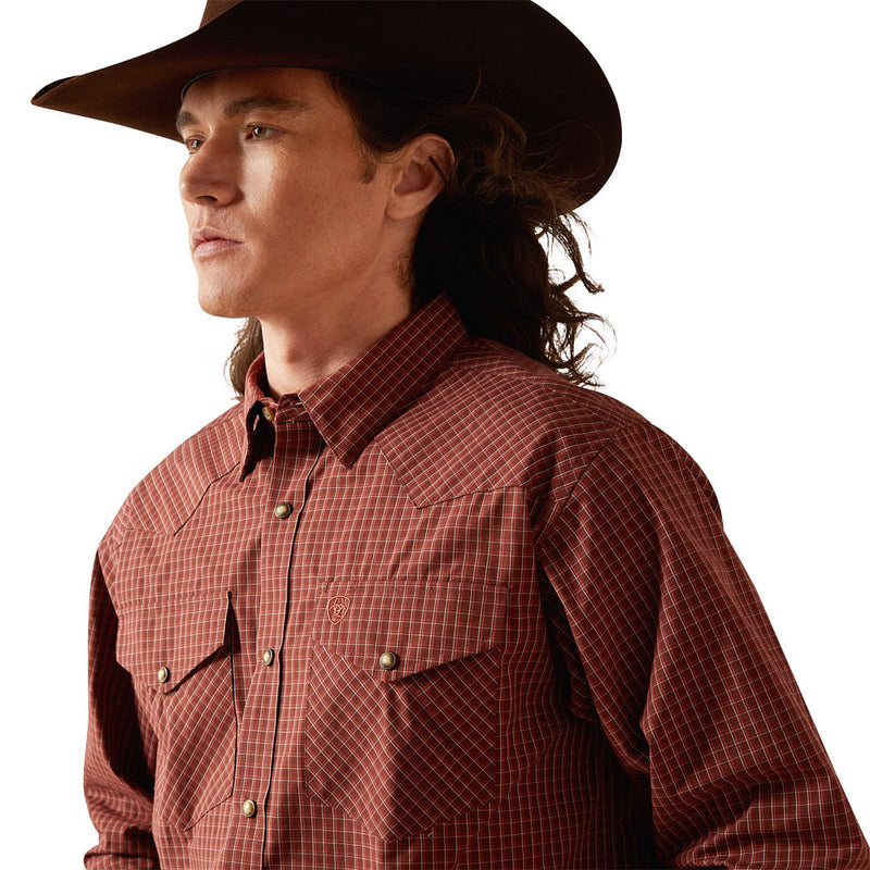 Ariat Men's Red Plaid Pro Series Fabian Shirt